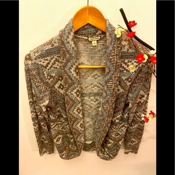 🌺Eyeshadow open front multicolor cardigan🎀 Size :Large - Picture 1 of 7